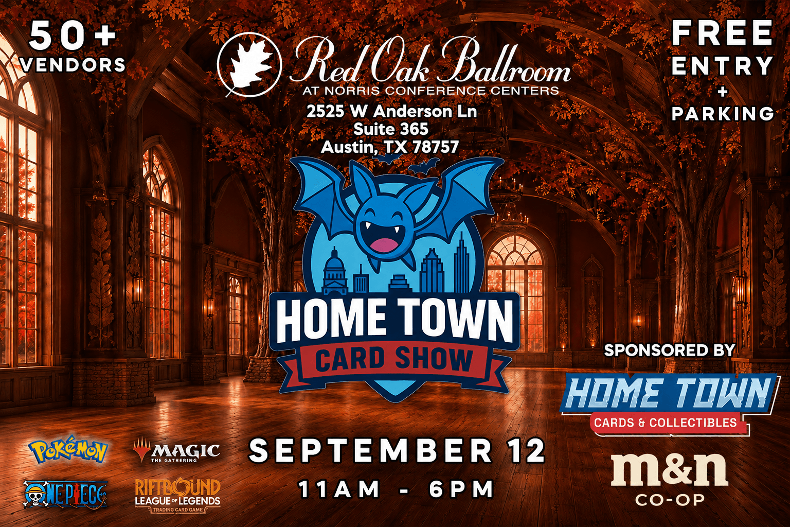 September 12: Red Oak Ballroom @ Norris Conference Center